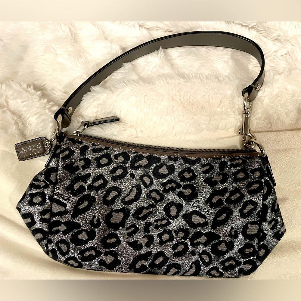 New metallic leopard print Coach evening/fun/versatile bag - super cute!
